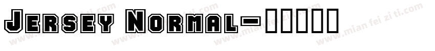 Jersey Normal字体转换